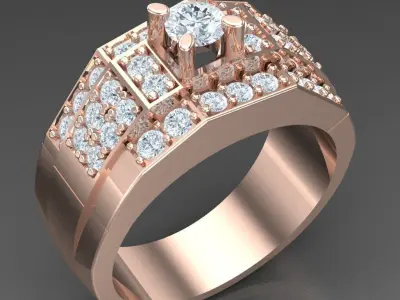 Luxury Men Rings Designs 5MR027 3D print model