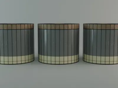 Tea And Coffee Jars Low-poly 3D model