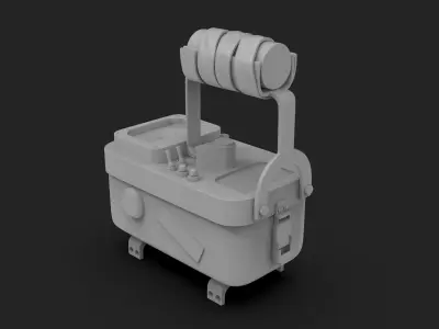 Geiger Counter Highpoly Low-poly 3D model