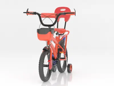 Junior Kids Pink Cycle 3D model