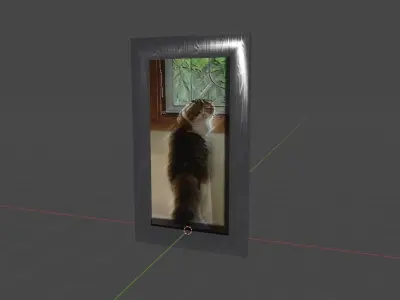 Picture Frame with my cat  Willow Low-poly 3D model