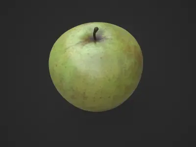 Green Apple  Free low-poly 3D model