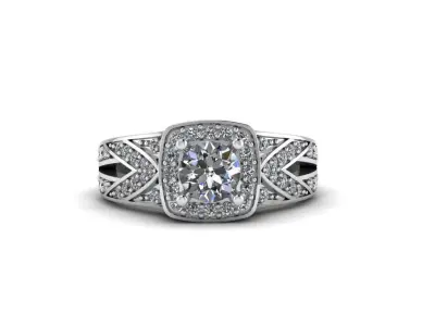 Jewelry Diamond Ring 3D print model 30