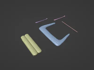 Santa Clause Belt Buckle 3D print model