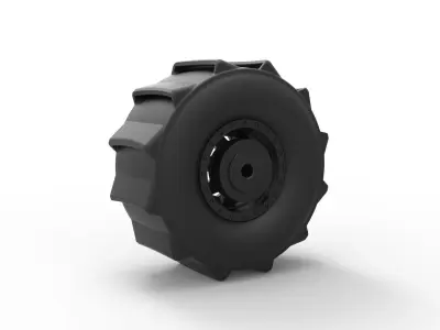 Wheel for mud drag racing 3D print model