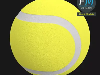Tennis ball 3D model 8