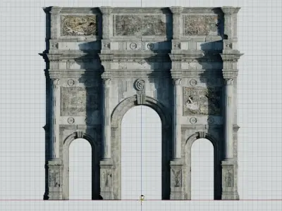 Ancient Roman Triumphal Arch High Quality 3D Model 3D model