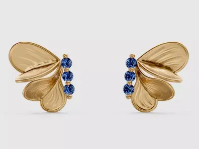 Butterfly Earring Luxury 3D print model