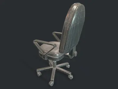 Office Chair - Game Ready Low-Poly Low-poly 3D model