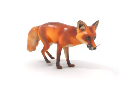 Vivid Red Fox model pack Low-poly 3D model