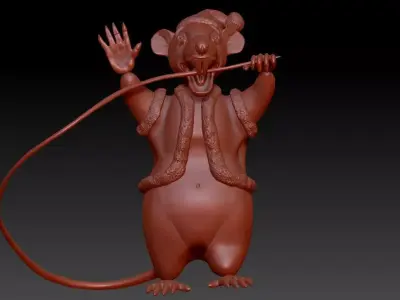 Cartoon rat 3D model