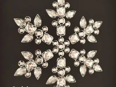 Glass Snowflakes 3D model