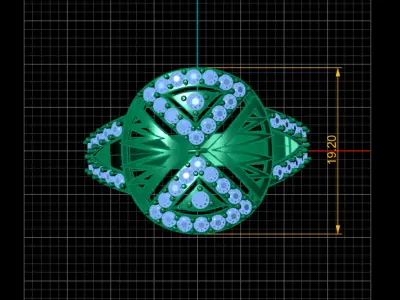 WEDDING PRINCESS RING 3ED PRINTABLE MODEL  3D print model