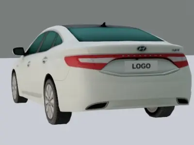 HYUNDAI GRANDEUR LOWPOLY Low-poly 3D model