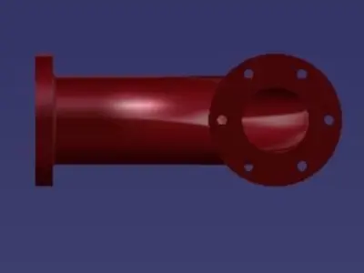 Double Flange pipe 3D print model
