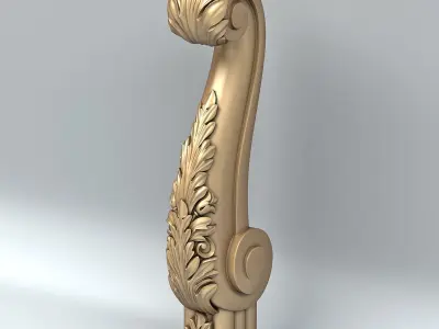 Newel post 008 3D model