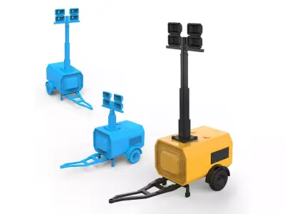 Flood Light Trailer 3D print model