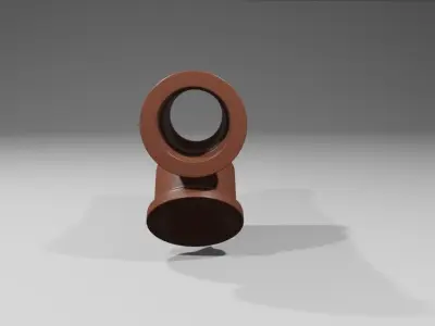 Pipe Y PVC - Water - Cano 3D model