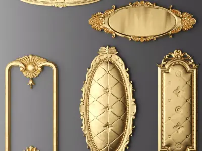 Rosette Molding set 2 3D model