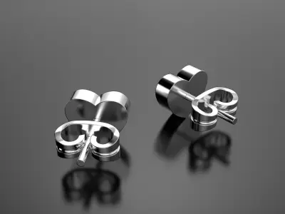 Cartier heart earrings 3D print model