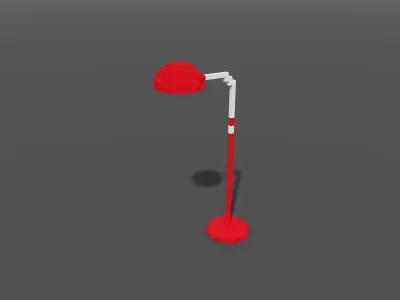 Lamp Voxel Low-poly 3D model