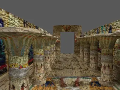 pharaonic city location  Low-poly 3D model