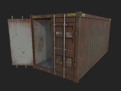 Container 3D model shipping Low-poly 3D model