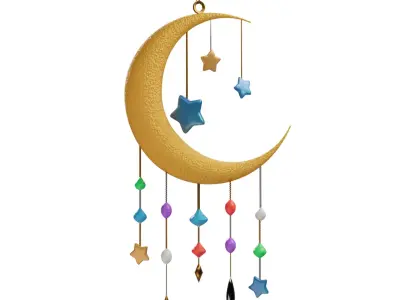 Decoration Moon Hanger 3D model