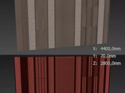 Decorative V71 Wall Panels 3D model