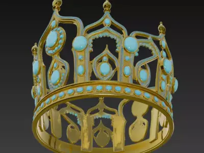 Golden Crown 3d model 3D model
