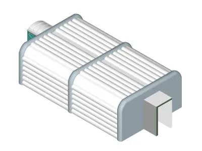 Temporary 8 sleeper ICU tents for COVID19 patients 3D model