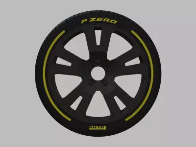 Miniature Enkei SVX Rim and Tire - 3D Print - No Textures 3D print model