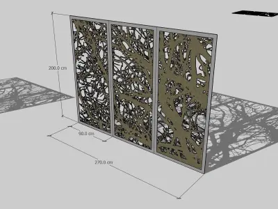 Portable Partition Tree H 200 cm 3D print model
