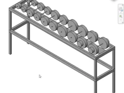 Gym tools  set - Revit family  3D model