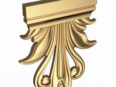 Carved Corbel 014 Low-poly 3D model