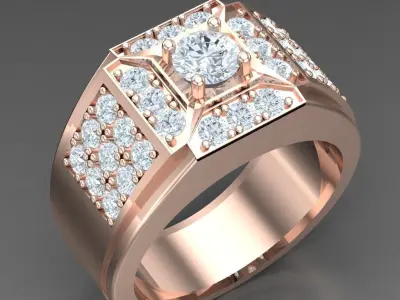 Luxury Men Rings Designs 4MR049 3D print model