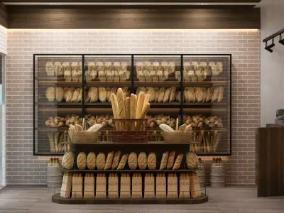 Baker Shop  Low-poly 3D model