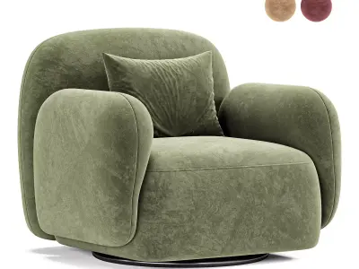 Giddings Swivel Chair Knoll Camel 3D model