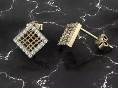 Jewelry Earring 3D print model 13