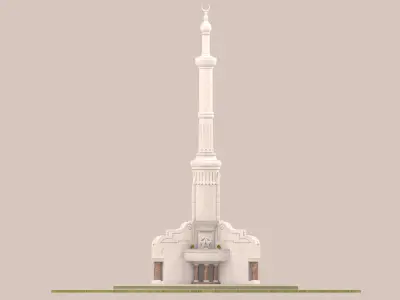 Historical Hamidiye Fountain Ottoman Sabil 3D Model Low-poly 3D model