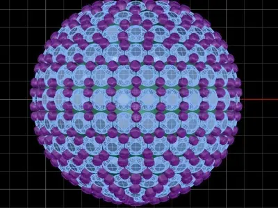 The ball with diamonds pave 3D print model