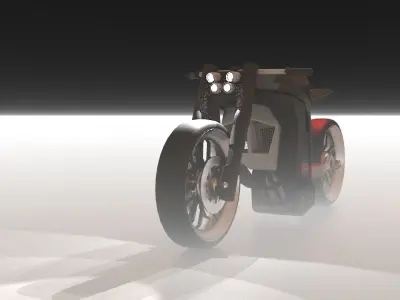 low-poly 3D Electric Sports Bike model Free low-poly 3D model