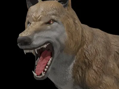 Wolf Game Model Low-poly 3D model