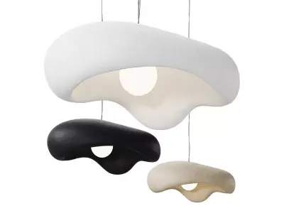 Japanese style Wabi-Sabi Pendant Light 3D model