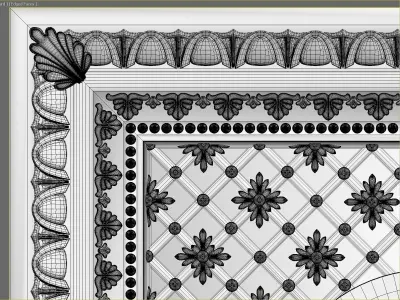 ornamental classic decoration 3d model frame vol 26 3D model