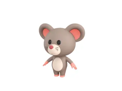 Character184 Rigged Rat 3D model