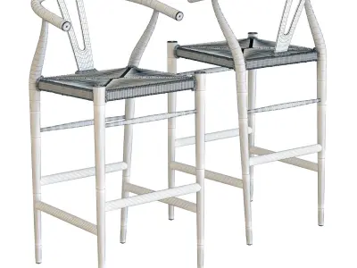 Crate and Barrel - Crescent Bar Stool 3D model