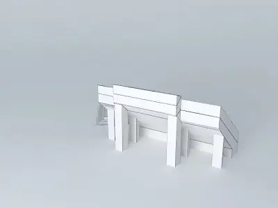 A stadion D1es lelátója Free 3D model