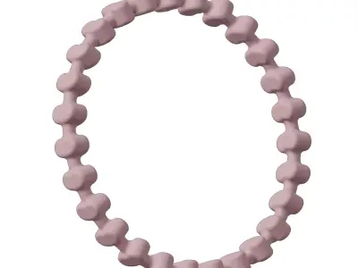 Plastic Glamorous Fancy Bangle 3D model