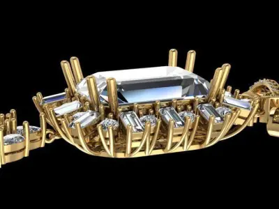 Jewelry earrings 3D print model